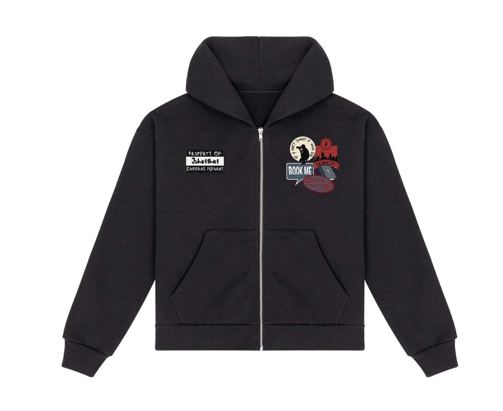 Jshotthat embroidered patch hoodie, over 50 units sold
