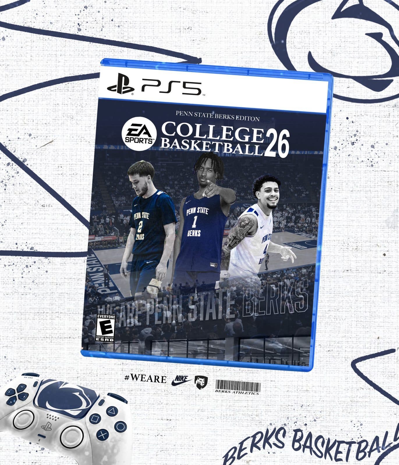 EA Sports College Basketball 26 Penn State Berks Edition PS5 cover design