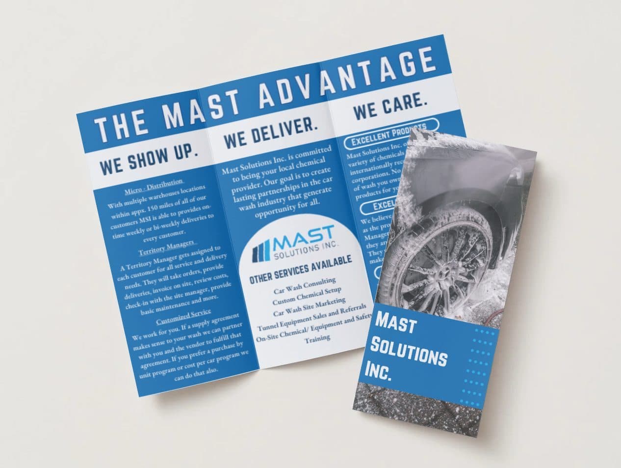 Mast Solutions tri-fold brochure design